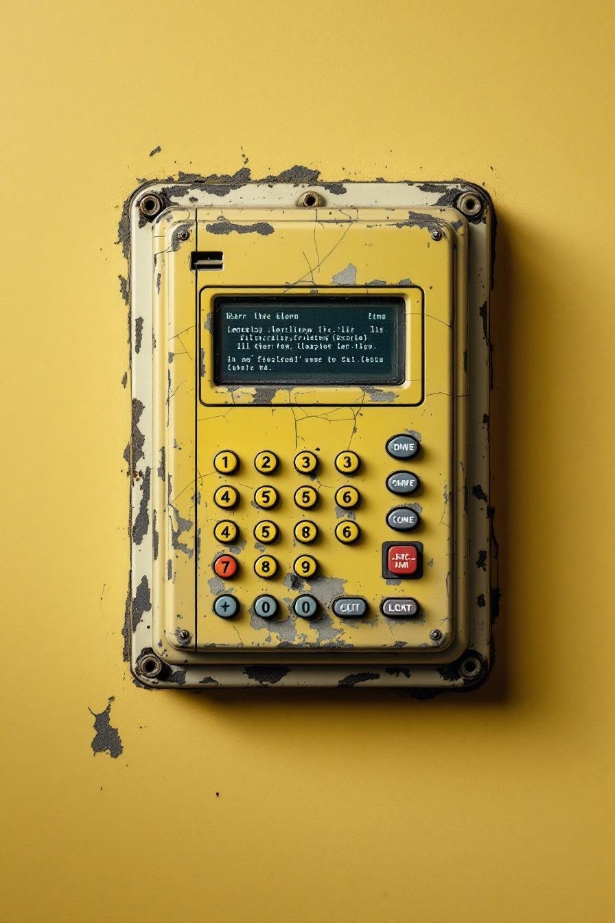 Outdated alarm keypad — before upgrade