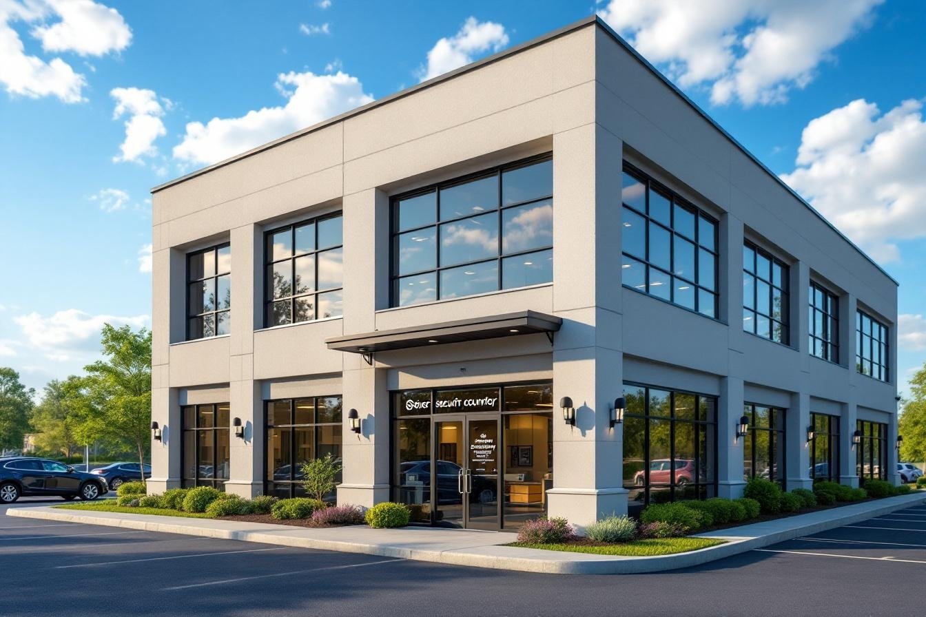 Secured commercial building