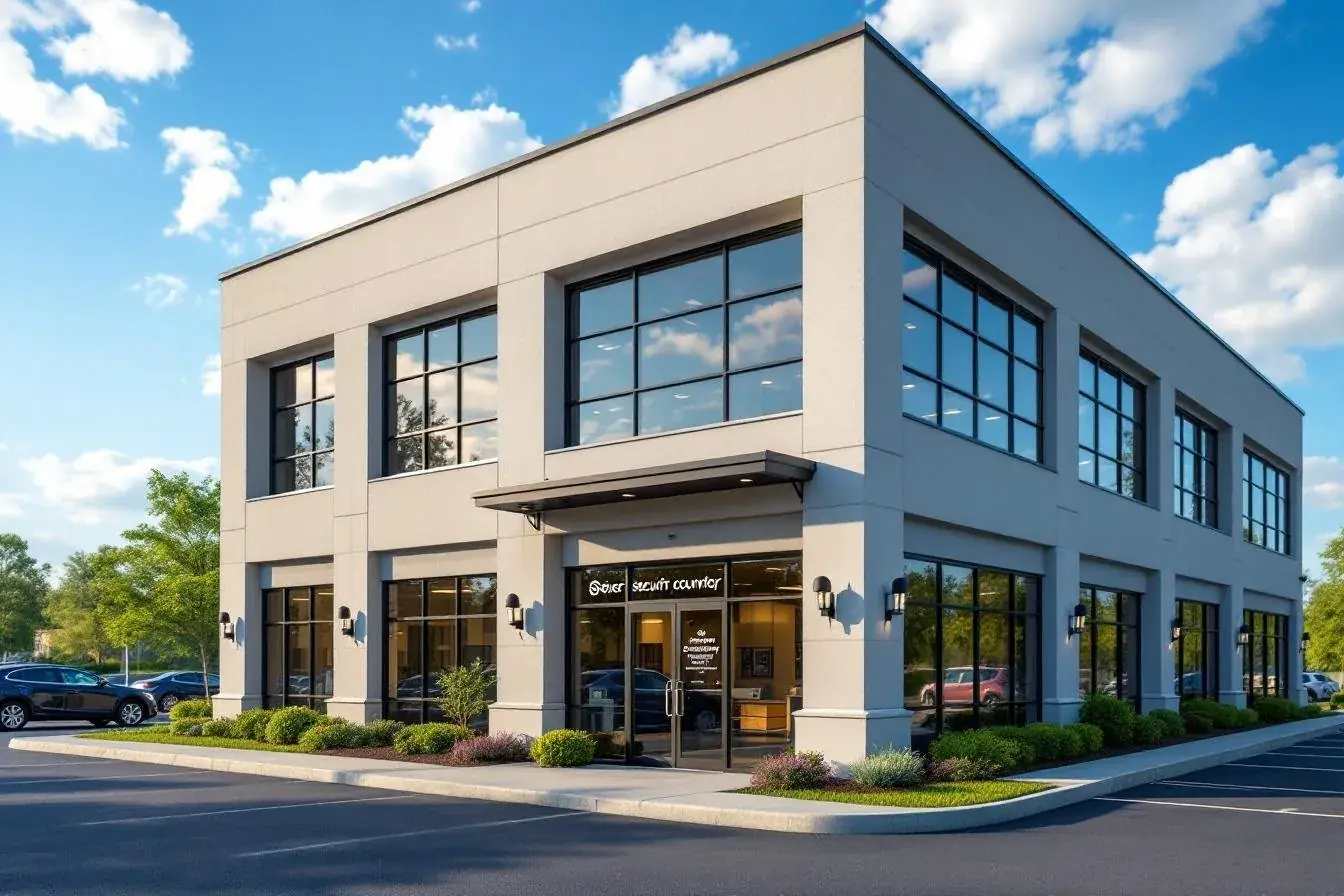 Secured commercial building